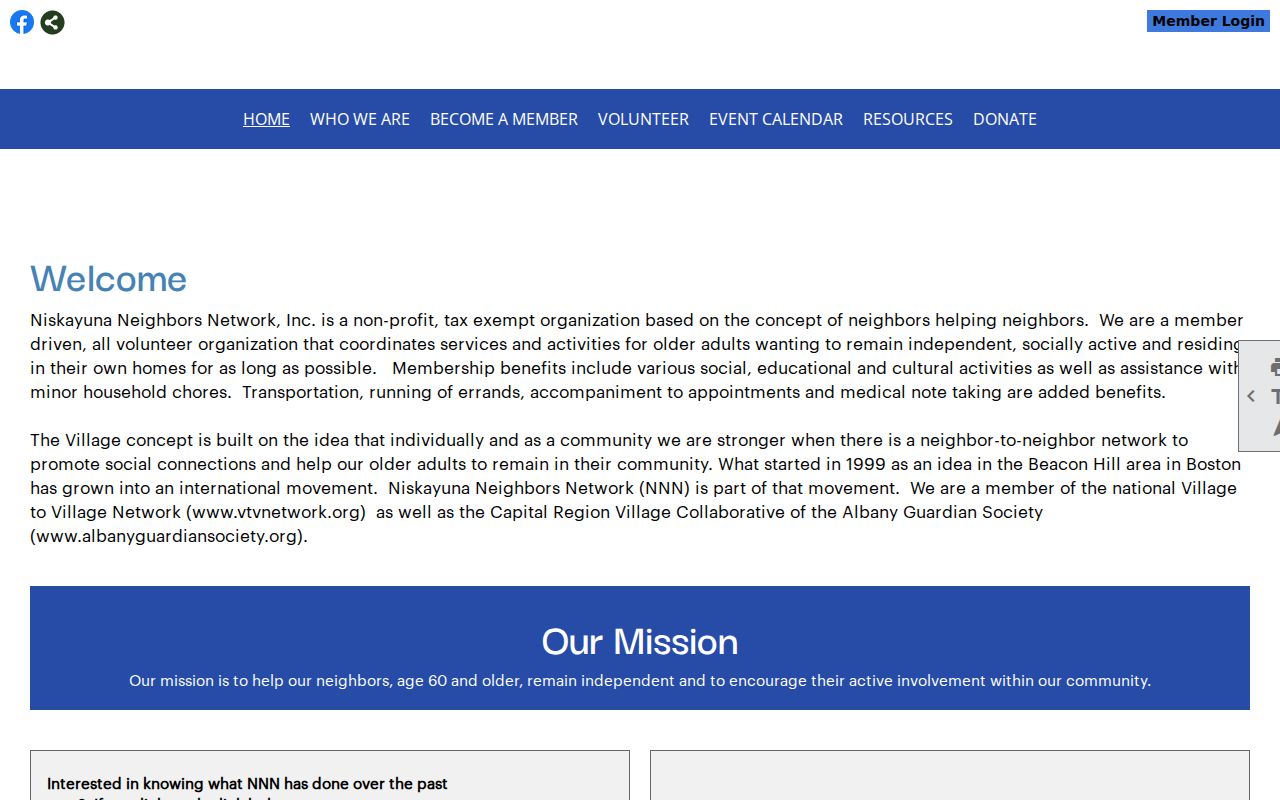 Niskayuna neighbors community organization contact page
